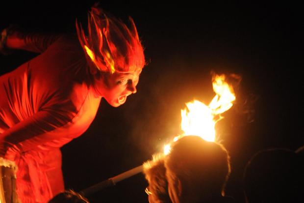 The week long Jorvik Viking Festival ended with a spectacular light and sound show