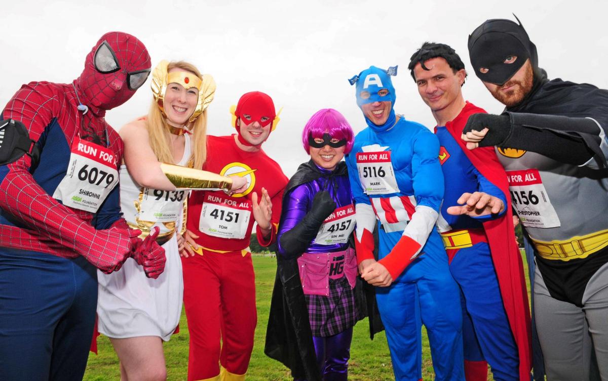 Super heroes taking part Picture: Anthony Chappel-Ross