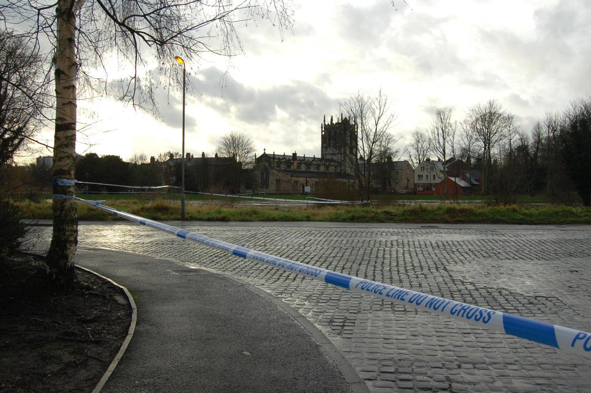 The River Wharfe in Tadcaster and the Sainsbury's store have been cordoned off as a precaution against rising river levels. Photo: Wendy Binns