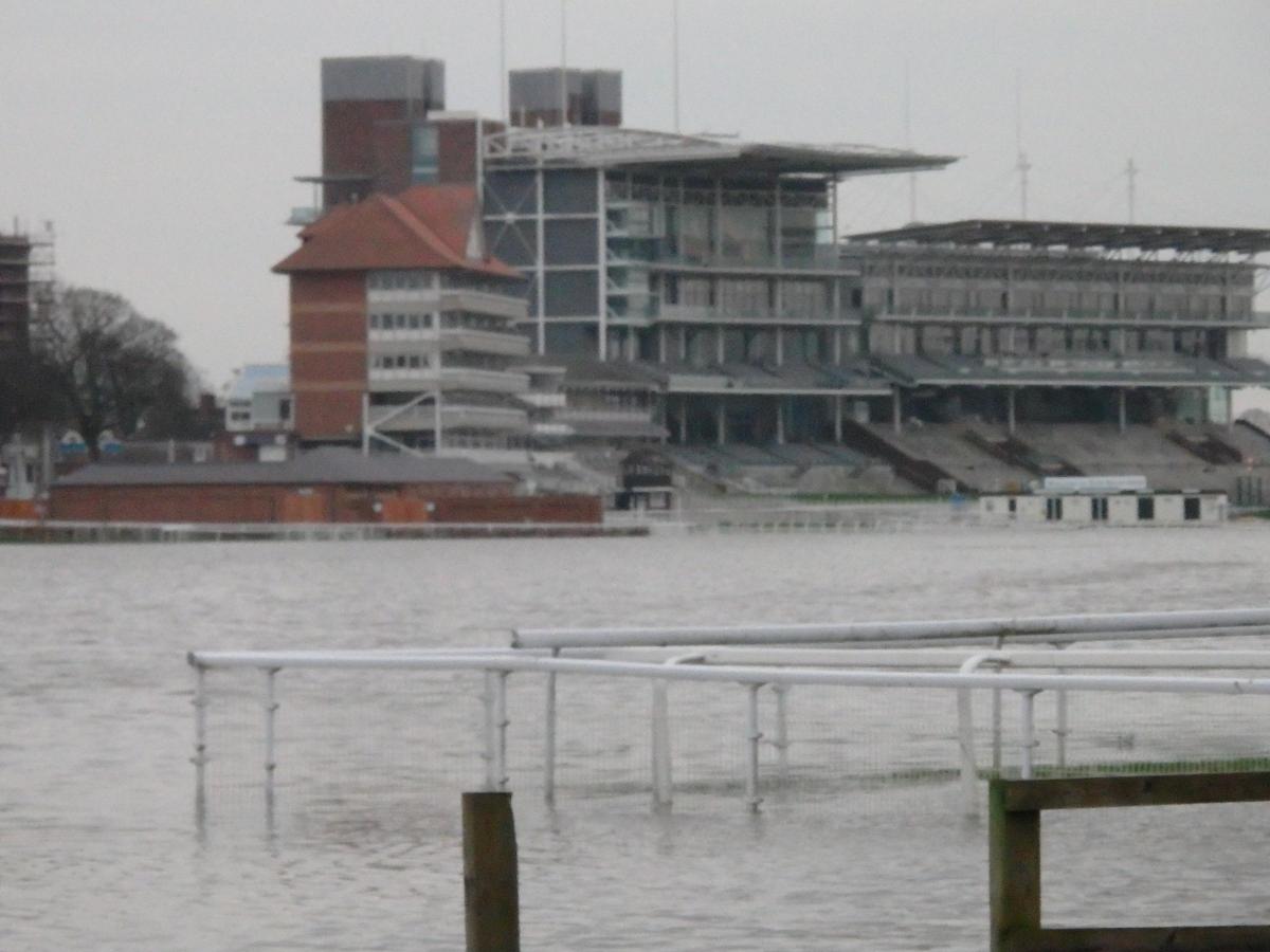 York Racecourse marooned in a sea of water Photo: Lubos Rychlik