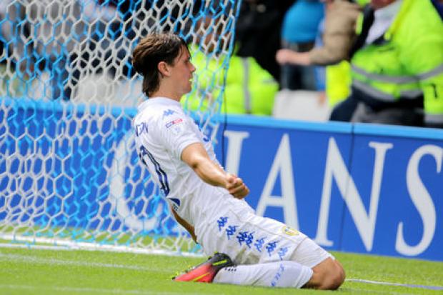 OPENER: Marcus Antonsson celebrates scoring Leeds United's first goal at Hillsborough – Picture: Richard Sellers/PA Wire