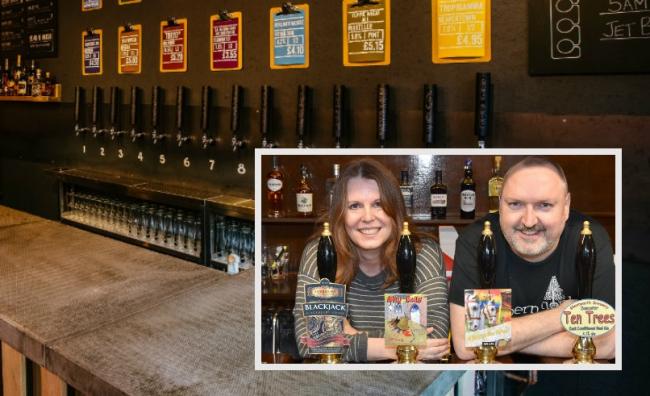 BrewDog York and, inset, Sharon and Chris Sherratt at The Woolpack
