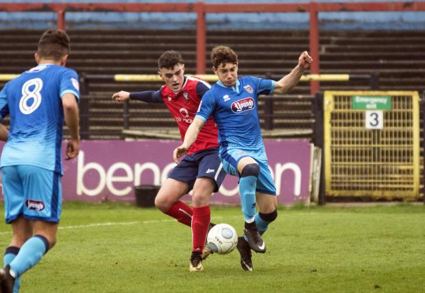 York Press: ON TARGET: Marksman Flynn McNaughton in action for York City reserves against Grimsby Town. Picture: ian Parker