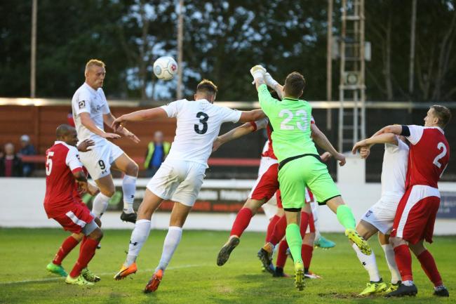 HEADING IN RIGHT DIRECTION: Jordan Burrow has been told that his work-rate will be rewarded with goals by York City boss Martin Gray. Picture: Gordon Clayton