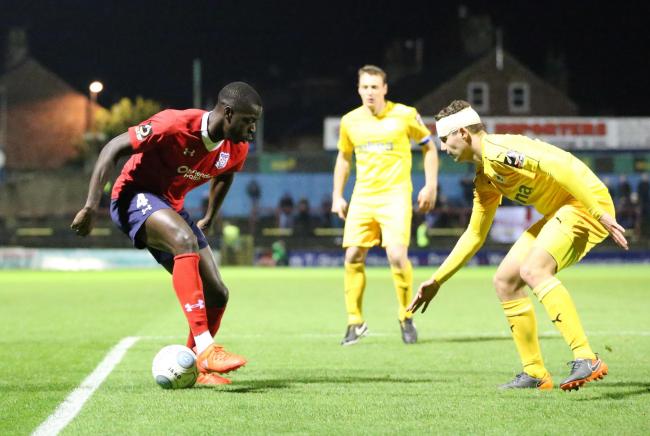 DIG-GING IN: York City debutant Kennedy Digie, signed on lkoan from Kidderminster, starred as his new club kept their first National League North clean sheet since August. Picture: Gordon Clayton