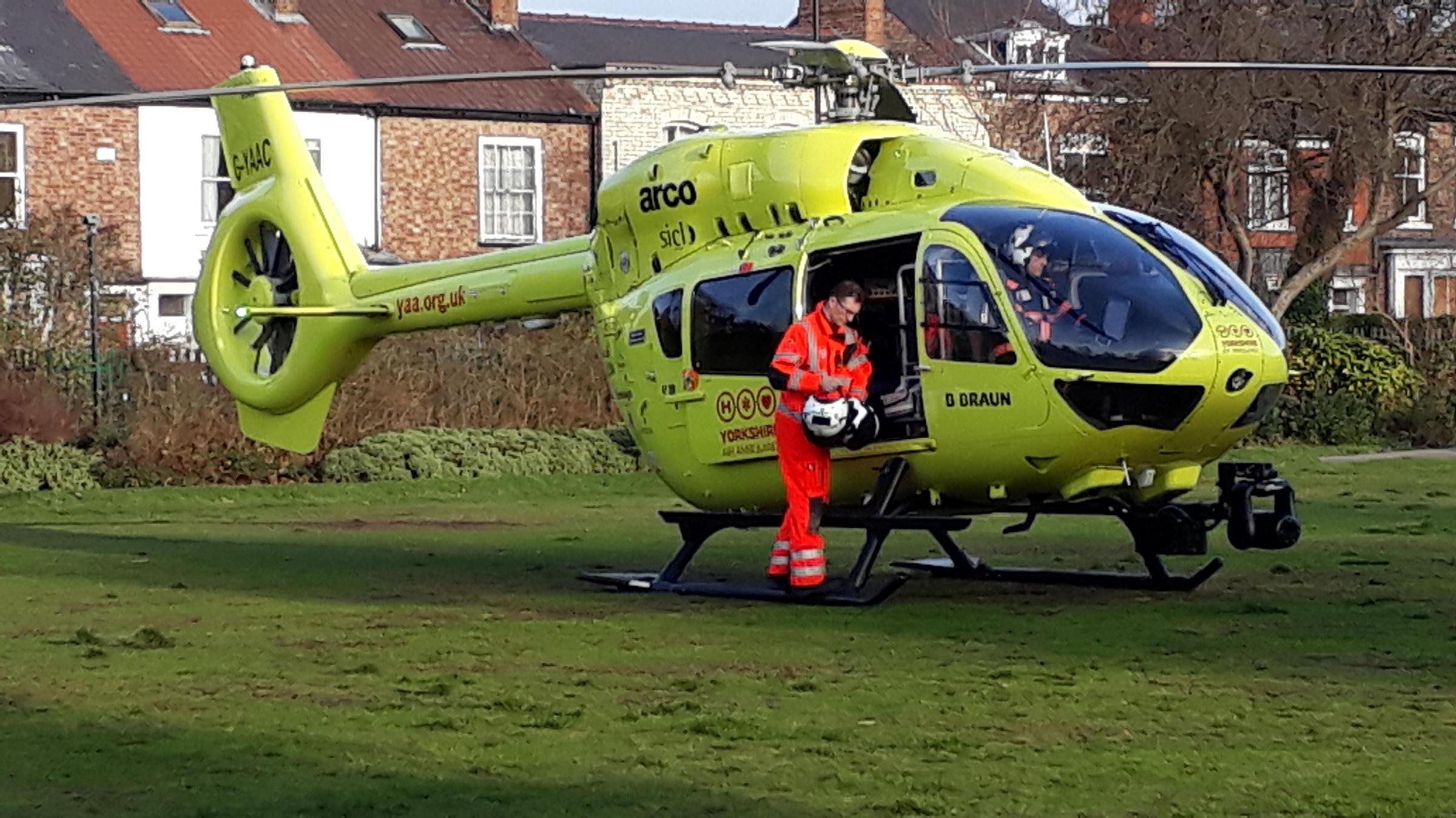Roads closed and air ambulance called after accident