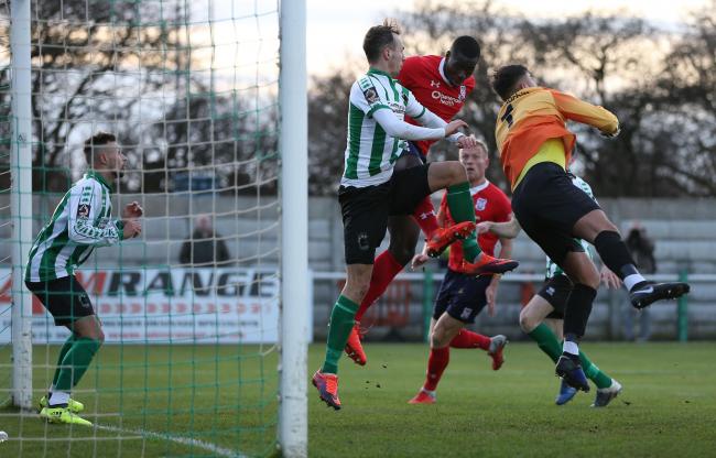 CENTRAL DUTY: Kennedy Digie returned in defence at Blyth Spartans for York City, but could also be a contender to bolster the midfield. Picture: Gordon Clayton