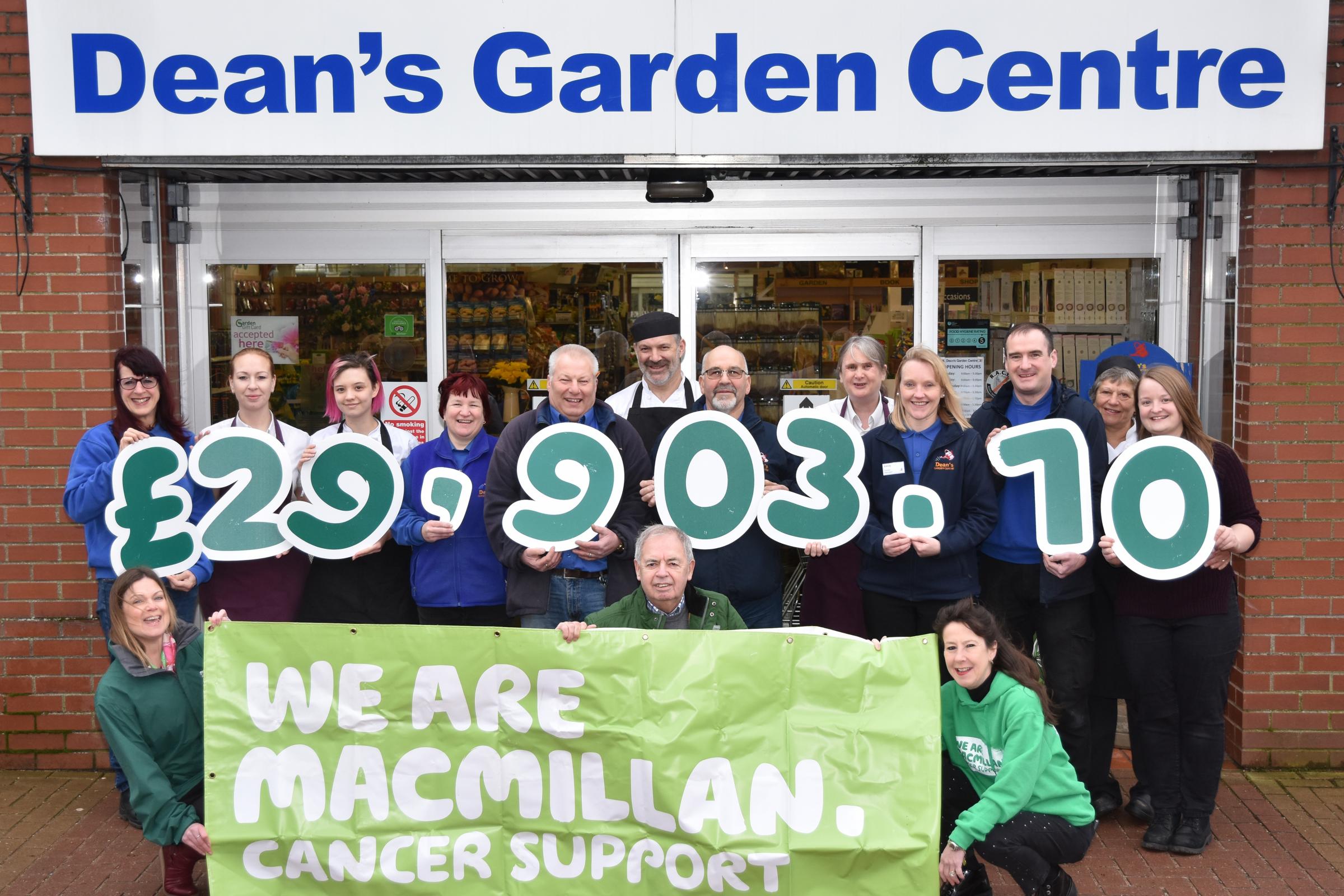 Family-run garden centre raises £30k for cancer charity
