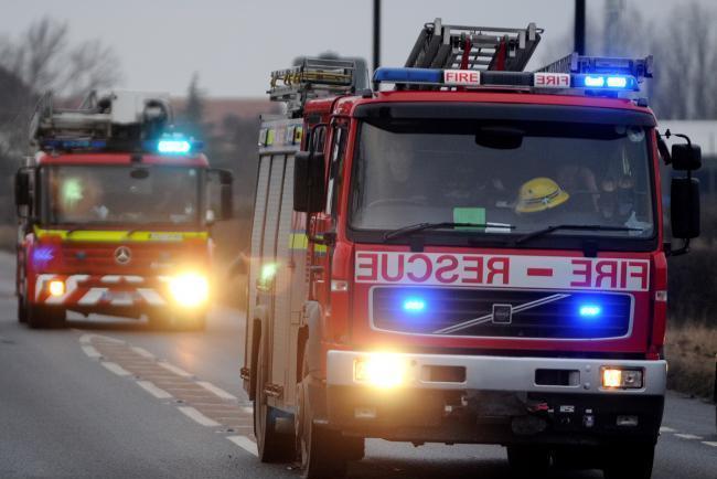 Tumble dryer catches fire outside house