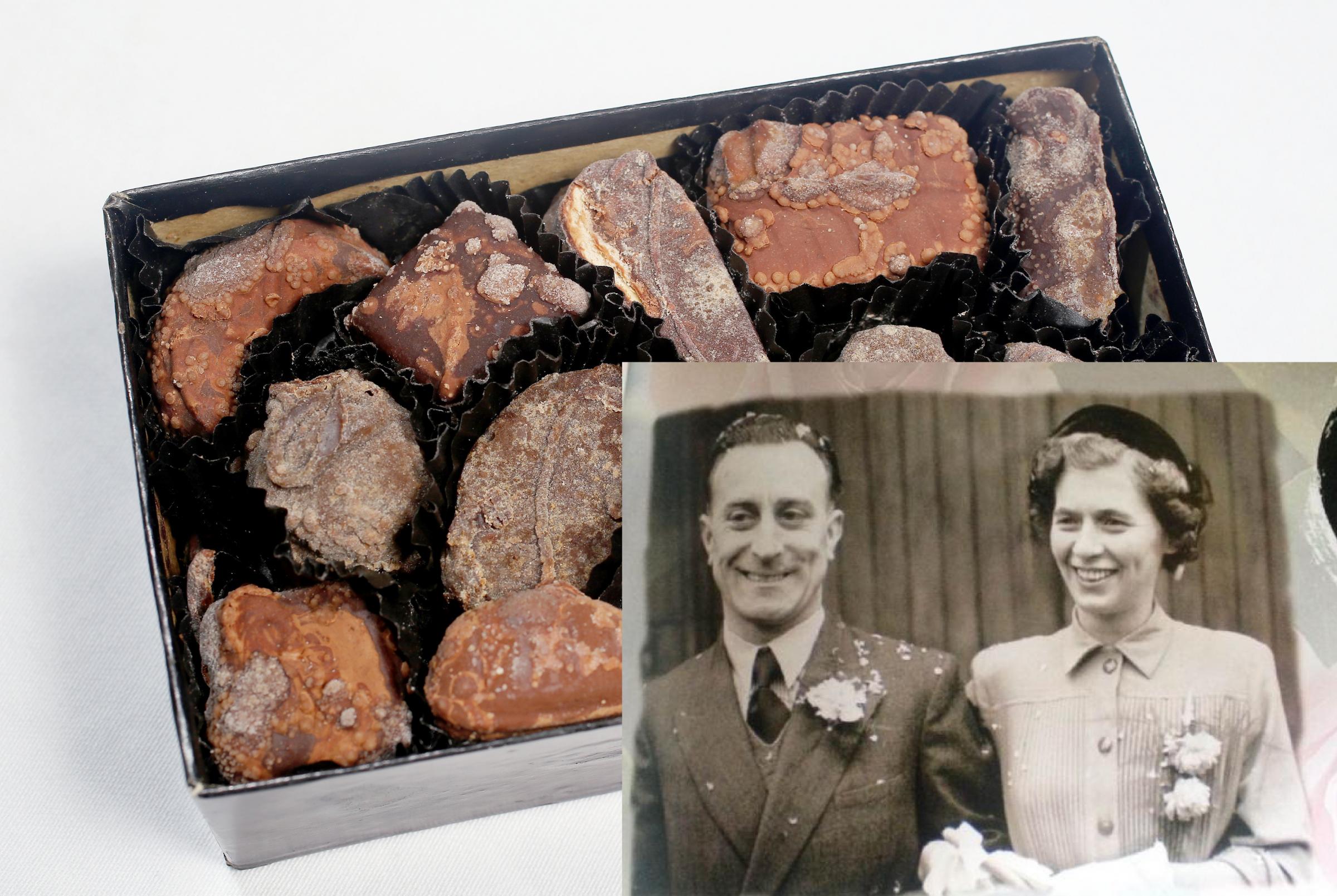 104-year-old Bert donates the 66-year-old box of chocolates he kept throughout his marriage