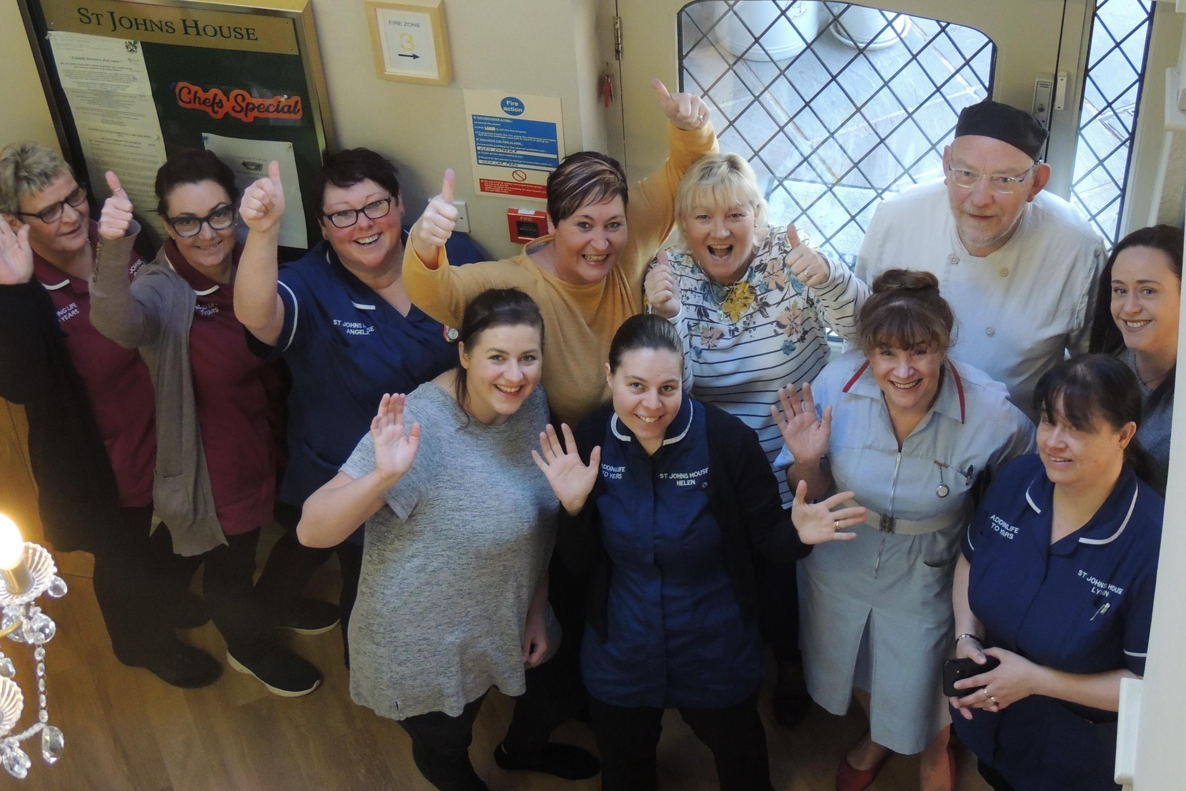 Care home celebrates being 'outstanding' for second time
