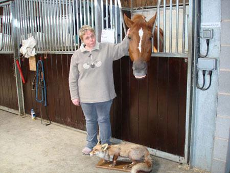 Askham Bryan College student Sally Dennis who has reached the final of a UK research project competition, with Pilot the horse.
