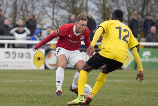 NO FOULING UP: Kallum Griffiths was part of a York City back four that only conceded one free kick in their own half during the 1-0 win at Leamington. Pictures: Ian Parker