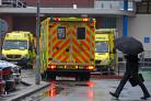Ambulances outside the Accident & Emergency Department at York Hospital  Picture David Harrison.