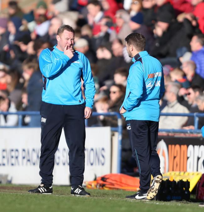 TAKING IT ON THE CHIN: February's National League North Manager of the Month Steve Watson watches on as his York City team lost 1-0 at home to Altrincham. Picture: Gordon Clayton