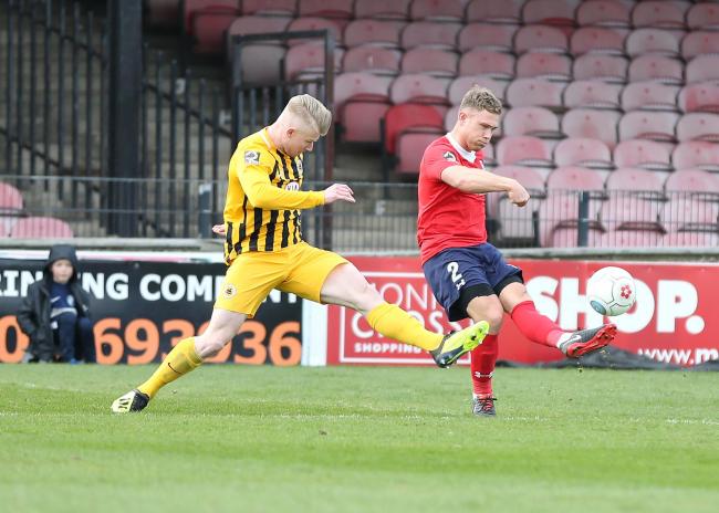 LATE KALL: York City right-back Kallum Griffiths will be given a fitness test before his team's National League North contest at FC United of Manchester. Picture: Gordon Clayton